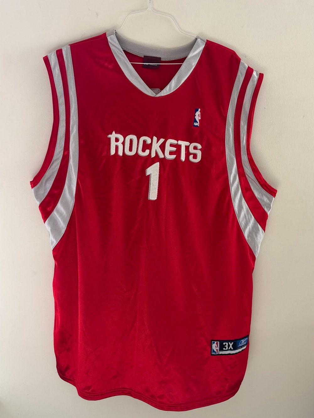 VTG Reebok Houston Rockets Tracy McGrady #1 Jersey 3XL Red